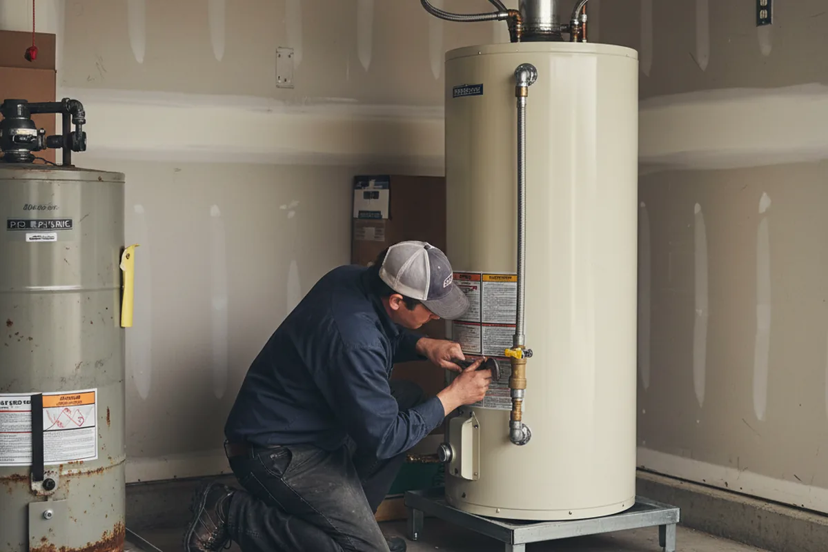 Water heater and shutoff valve replacement in Beckley