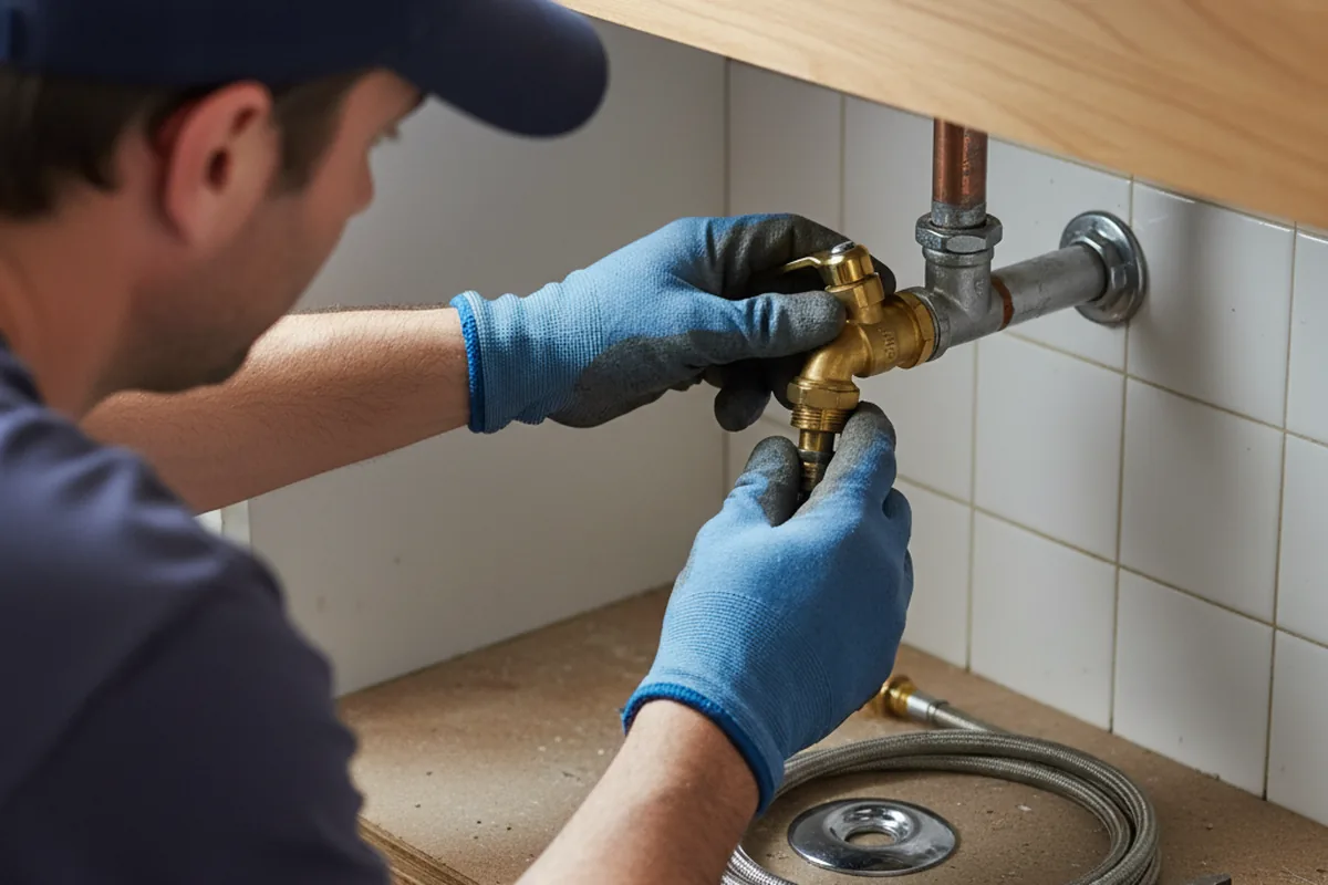 Shutoff valve and fitting work during Faucet and Fixture Repair in Beckley